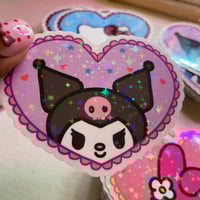 Image 2 of Kuromi Heart Sticker
