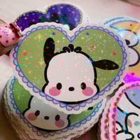 Image 2 of Pochacco Heart Sticker