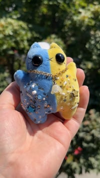 Image 1 of Zephyr Keychain Cat Plush with Flower Charm Chain