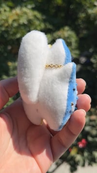 Image 4 of Zephyr Keychain Cat Plush with Flower Charm Chain