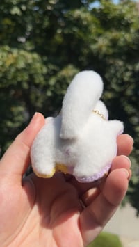Image 5 of Bumble Keychain Cat Plush with Flower & Water Drop Chain