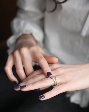 Image of *Made to order* 18ct gold, milky pale grey diamond ring (LON246)