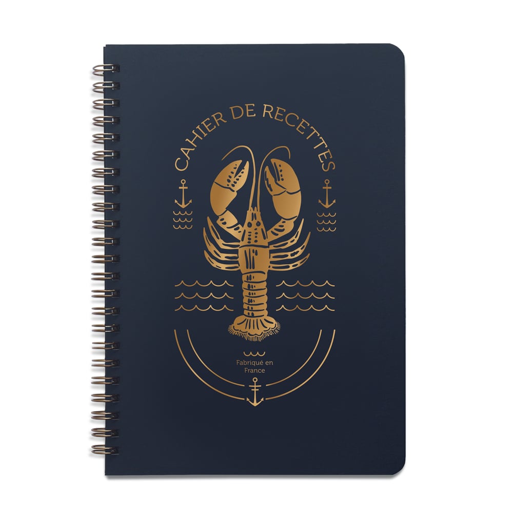 Image of CARNET DE RECETTES HOMARD bleu