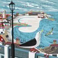 Image 2 of St Ives Harbour Gulls Small Print