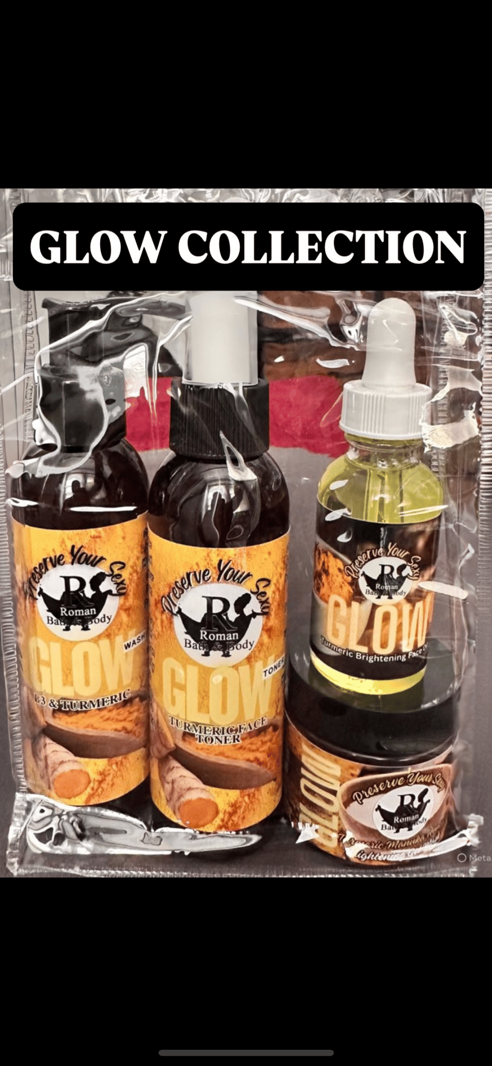 Image of Glow Collection B3 Turmeric Toner / B3 Turmeric Face Wash / Turmeric Face Serum  / Turmeric Gel Mask