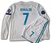 Image 2 of Real Madrid 2018 UCL final kids retro kit RONALDO 7