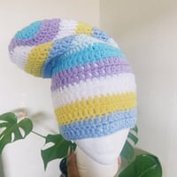 Image 4 of SLOUCHY CROCHET BEANIE 