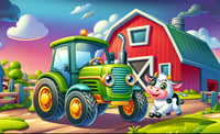 Image 1 of Farm Cows and tractors