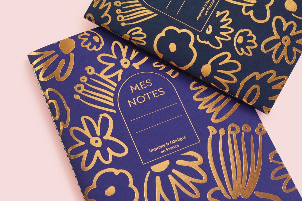 Image of CARNET BIG FLOWERS bleu roi