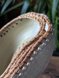 Image 2 of Pine Needle Bowl - Green and White