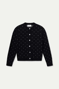 Image 6 of CÁRDIGAN JACQUARD CON MINI PUNTOS BLANCOS