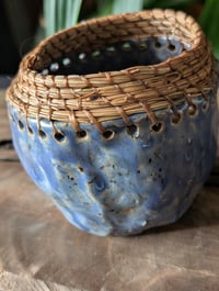 Image 2 of Pine Needle Bowl - Blue
