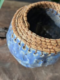 Image 3 of Pine Needle Bowl - Blue