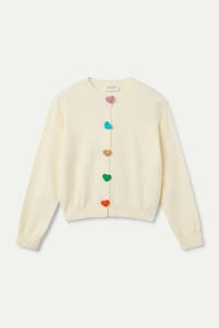 Image 4 of CÁRDIGAN PUNTO DETALLES CORAZÓN BLANCO