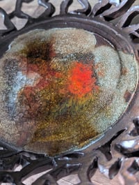 Image 5 of Melted Glass Carved Bowl - Brown Flame