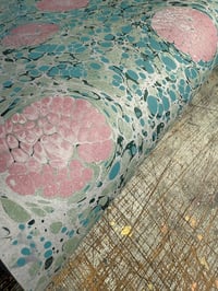 Image 4 of Hand Marbled one-of-a-kind #6 'Peony'