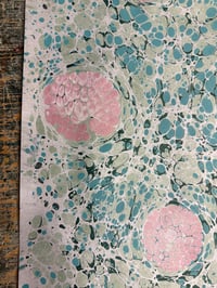 Image 6 of Hand Marbled one-of-a-kind #6 'Peony'