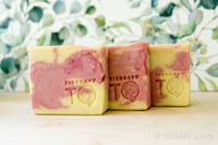 Image 2 of Petal Bloom Floral Flower Pink Pastel  Vegan Soap Bar | Scent: Fresh Hyacinth