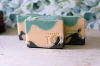 Image 5 of Orange Brown Harvest Moon Fall Autumn Soap, Vegan Soap Bar | Scent: Orange Cinnamon