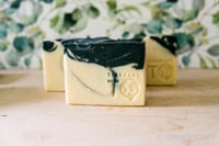 Image 2 of Clean Cotton Laundry Linen White Black Monochromatic Bar Soap | Scent: Fresh Cotton