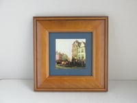 Image 1 of Old Smithfield Market London by Thomas Sidney Cooper 1887, Vintage Mini Art Print, Framed