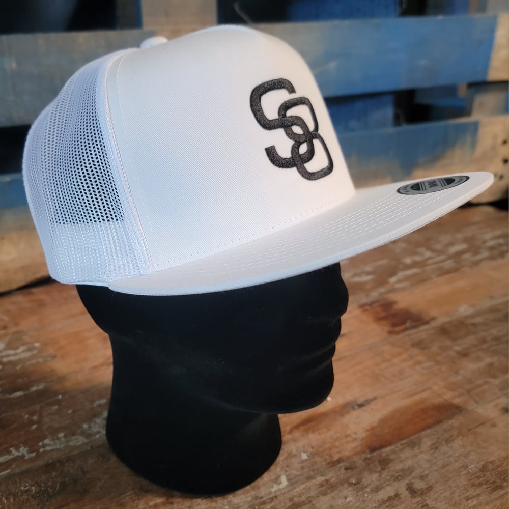 S8 High Profile Snapback - White w/Black S8