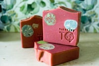 Image 1 of Hot Pink Raspberry Fruity Artisan Vegan Soap Bar| Scent: Black Raspberry Vanilla