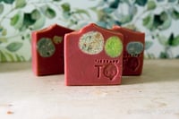 Image 4 of Hot Pink Raspberry Fruity Artisan Vegan Soap Bar| Scent: Black Raspberry Vanilla