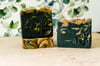 Manly Musky Masculine Black Activated Charcoal Woodsy Vegan Soap Bar | Scent: Sandalwood + Leather