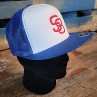 Image 1 of S8 High Profile Snapback - Royal White Royal - Red S8