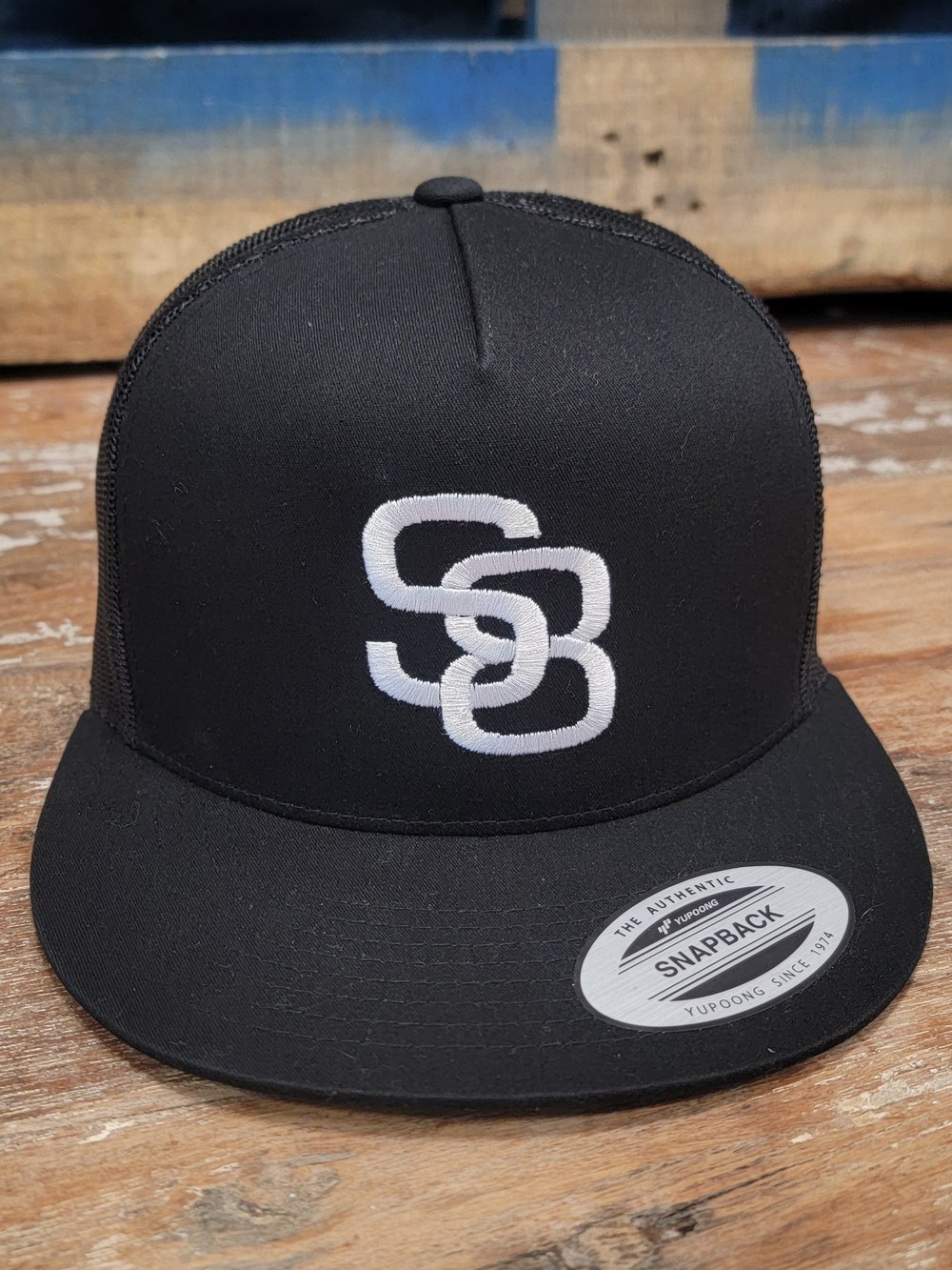 S8 High Profile Snapback - Black w/White S8
