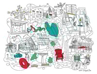 Elora Outlined - 7x9 Art card