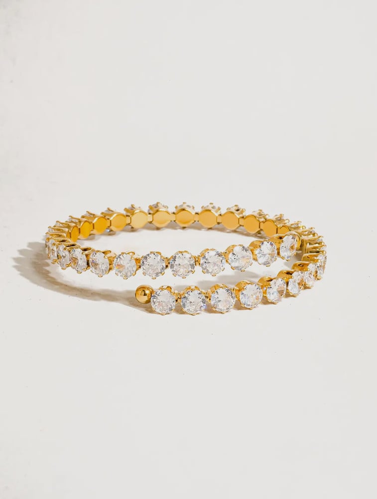 Image of Cz stretch rhinestone bracelet