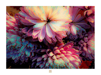 3-D DAHLIAS STILL LIFE
