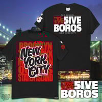 Image 2 of NEW! New York City - The 5ive Boros Tee