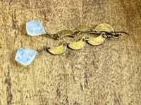 Image 4 of Crescent moons and Moonstone garland earrings/ n15