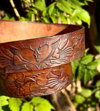 Image 1 of Original Tom Fugle Elk Flower Leather Belt