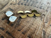 Image 3 of Crescent moons and Moonstone garland earrings/ n15