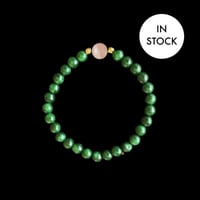 Jade Newborn Bracelet With Rose Quartz (Girl) 