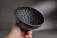 Image 1 of Dottie Shaving Bowl Made To Order Satin Black by Symmetrical Pottery