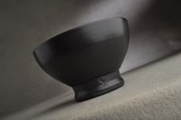 Image 4 of Dottie Shaving Bowl Made To Order Satin Black by Symmetrical Pottery