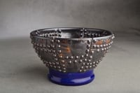 Image 4 of Shaving Bowl Made To Order Rust Brown Sheet Metal Shaving Bowl by Symmetrical Pottery