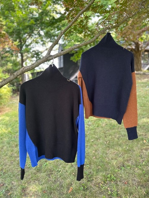 Image of La Fee Parisienne F/W'25 Bi- Color Cashmere Turtlenecks- One piece left!