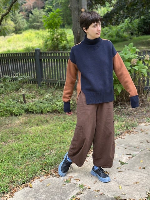 Image of La Fee Parisienne F/W'25 Bi- Color Cashmere Turtlenecks- One piece left!