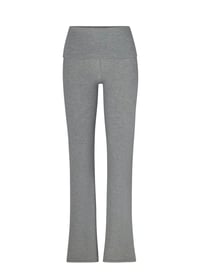 Image 3 of SKIMS- SOFT LOUNGE COTTON RIB FOLD OVER PANTS - DARK HEATHER GREY