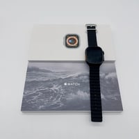 Image 2 of Apple Watch Ultra Titanium Case with Black Ocean Band