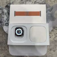 Image 2 of Apple Watch Ultra Titanium Case with Orange Ocean Band