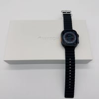 Image 3 of Apple Watch Ultra Titanium Case with Black Ocean Band