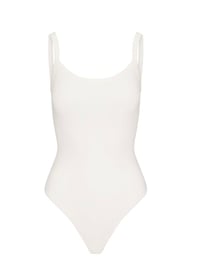 Image 3 of SKIMS- COTTON JERSEY SCOOP NECK BODYSUIT- STONE 