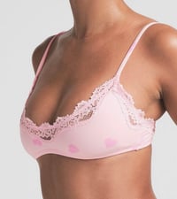 Image 3 of SKIMS- FITS EVERYBODY LACE SCOOP BRALETTE PACK- FLAMINGO AND HEART BREAK